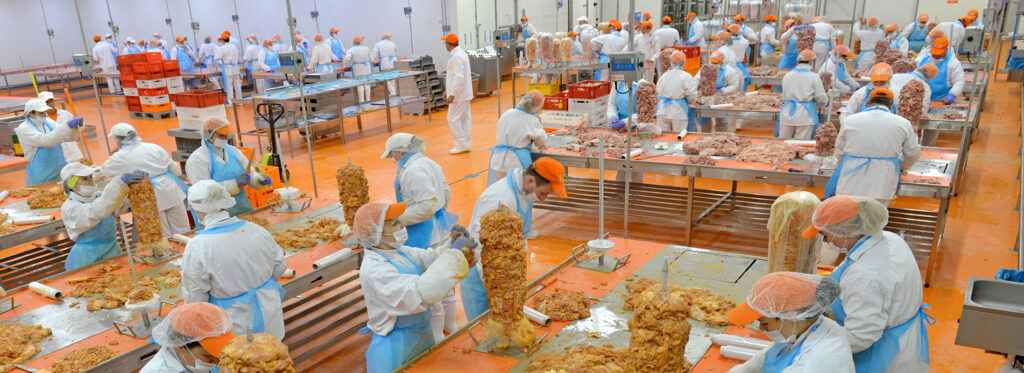 Production floor in operation