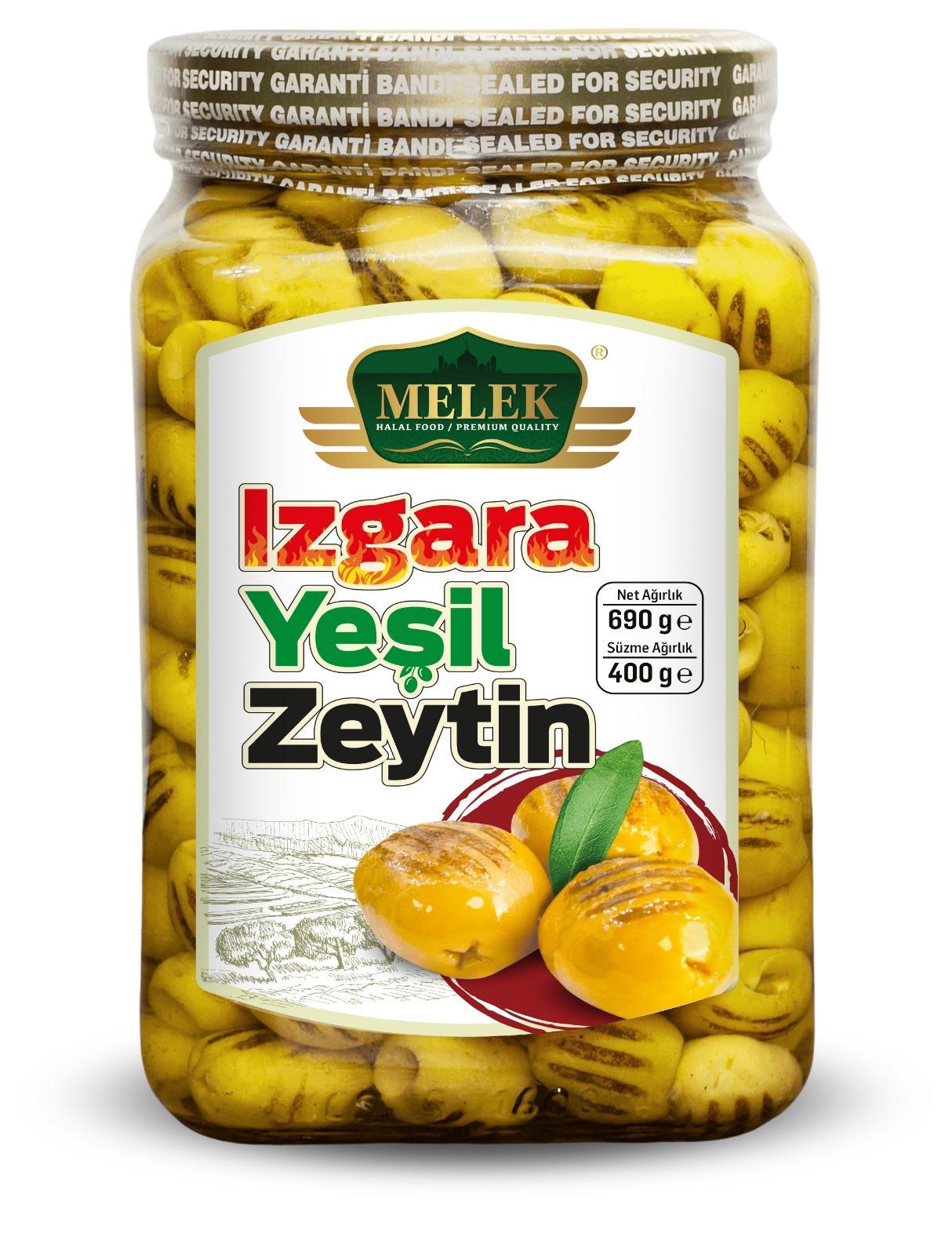 Grilled Green Olives